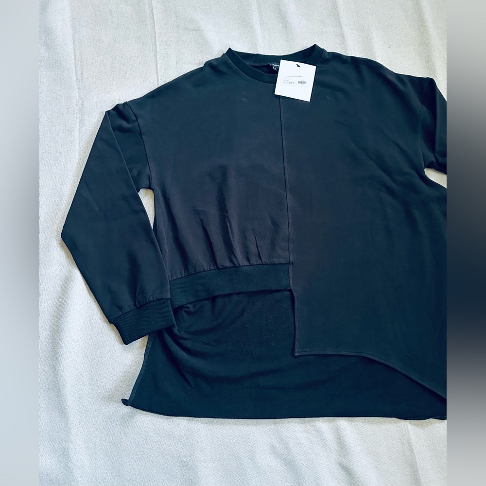 Concept Asymmetrical Black Sweatshirt New - Picture 3 of 6